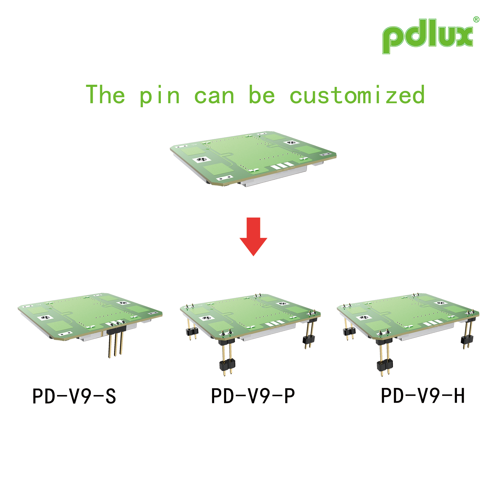 PDLUX rullar ut uppgraderade PD-V9H/PD-V9P/PD-V9S X-Band Doppler-avkänningsmoduler, anpassad stiftfri version tillval